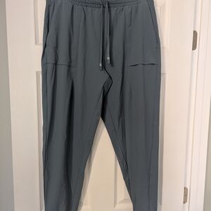 Fabletics Gray Track Pants with Relaxed Fit and Elastic Waistband